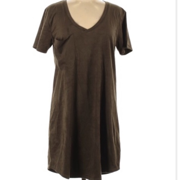 Z-Supply T-Shirt style casual dress faux suede M - Picture 4 of 10